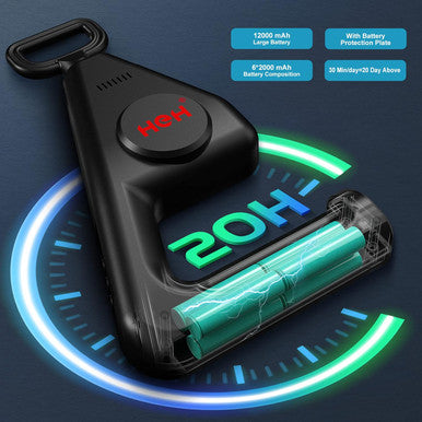 Heh Version Deep Tissue Massage Gun For Back, Shoulder, Neck, Feet, Professional Muscle Percussion Massager With Belt, Fits To Athletes Fitness Enthusiasts, 16 Speed Levels Includes 4 Heads