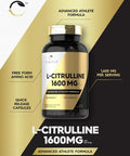 Carlyle L Citrulline Capsules 1600mg | 200 Count | Advanced Athlete Formula Non-GMO Gluten Supplement