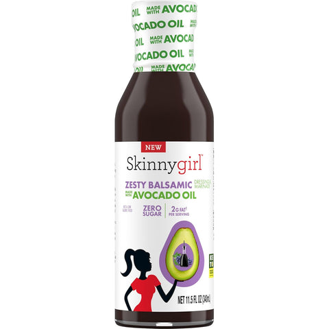 Skinnygirl Sugar Free Gluten Free Avocado Oil Salad Dressing, Creamy Caesar, 11.5 Ounce