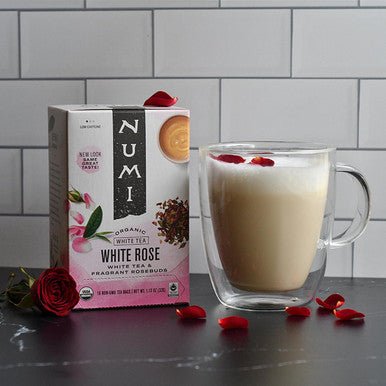 Numi Organic Tea White Rose 16 Tea Bags (Pack of 6) Velvety White Tea & Fragrant Rosebuds Low Caffeine