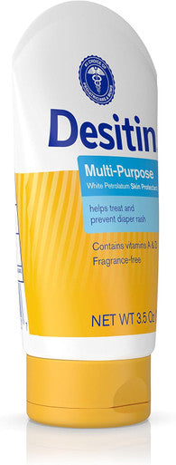 Desitin Skin Protectant And Diaper Rash Ointment Multi-Purpose With Vitamins A & D, Travel Size, 3.5. Oz Tube (Pack Of 2)