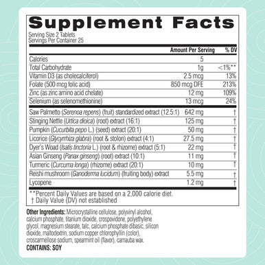 Swisse Saw Palmetto For Men Prostate Supplement Supports Prostate Health and Male Reproductive Health Zinc Selenium Saw Palmetto and Stinging Nettle Root 50 Tablets