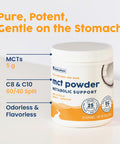 NativePath MCT Oil Powder Supplement - Unflavored MCT Powder with Keto-Friendly C8 MCTs Free of Dairy Gluten and GMOs 25 Servings