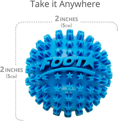Body Back Foot Star Massager Ball And Plantar Fasciitis Roller - Soothe Foot Stress, Discomfort, Aches, & Tightness (2-Inch, Blue)