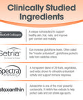 Genius Beauty, Hair Skin & Nails Vitamins, 60 Capsules - Anti-Aging Antioxidant Supplement, Hydrolyzed Collagen Pills, Glutathione & Astaxanthin - Detox Cleanse, Wrinkles, Hair Growth & Healthy Skin