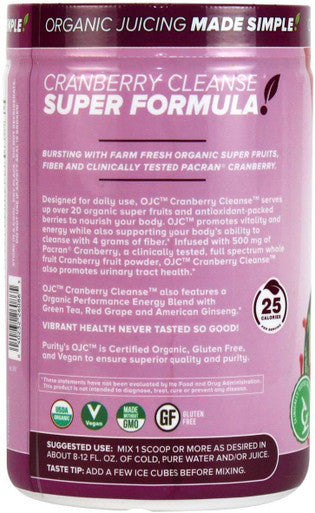 Certified Organic Juice Cleanse OJC Plus Cranberry Cleanse8.49OZ/240.8g