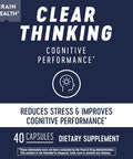 Natures Way Clear Thinking Nootropic, Brain Health*, Cognitive Performance*, with Ashwagandha, 40 Capsules