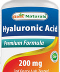 Best Naturals Hyaluronic Acid 200 mg 120 Tablets (Non-GMO Gluten ) - Promotes Youthful Healthy Skin & Healthy Joint Function (120 Count (Pack of 1))