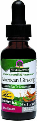 Nature'S Answer American Gingseng Root Supplement with Organic Alcohol 1-Fluid Ounce | Immune Support | Promotes Cognitive Function | Natural Energy Booster