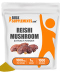 BulkSupplements Reishi Mushroom Extract Powder - Mushroom Supplements for Immune Support, Superfood - 1000mg of Ganoderma Lucidum Extract , (1 Kilogram - 2.2 lbs)