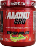 Isatori Amino-Gro Bcaa Powder Branched Chain Amino Acids With Glutamine Electrolyte Powder & Bio-Gro Bio-Active Peptides For Muscle Growth & Post Workout Recovery Blue Razz Snow Cone (30 Servings)
