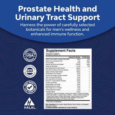 Natural Prostate Support Health Supplement Pure Extract Pills Formula Saw Palmetto Extract Capsules Plant Sterol Complex Ãƒâ€šÃ¢â‚¬â€œ Halal Urinary System Boost Vitamins Hair Growth for Men by Natures Craft