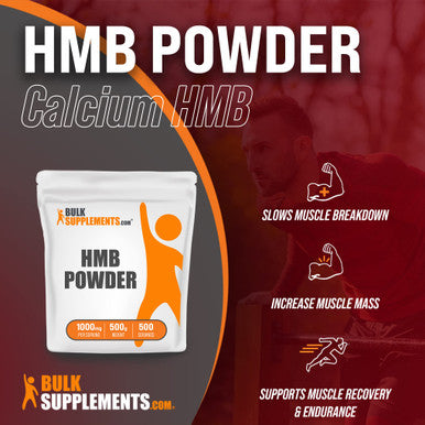 BulkSupplements HMB Powder (-Hydroxy -Methylbutyrate) - HMB Supplement for Muscle Recovery & Endurance - Calcium HMB - 1000mg (500 Grams - 1.1 lbs)