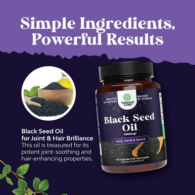 Cold Pressed Black Seed Oil Capsules - Vegan Nigella Sativa Black Cumin Seed Oil Capsules With Omega 3 6 9 Antioxidants And Thymoquinone For Hair Growth Immune Support Joint Health And Digestion