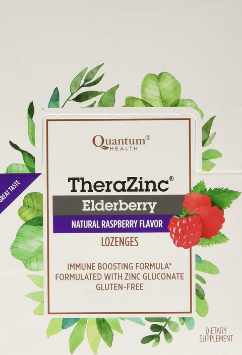 Quantum Zinc Elderberry Raspberry Lozenge 1.2 Ounce 12 per case.