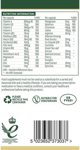 Natures Aid Multi-Vitamins and Minerals Capsules for Men - by Natures Aid