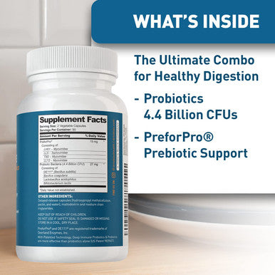 Dr. Tobias Deep Immune Probiotics Prebiotics for Women Men 4.4 Billion CFUs Helps Support Digestive Gut Health Immune Strength Absorb Nutrition 2 Daily 120 Capsules 60 Day Supply