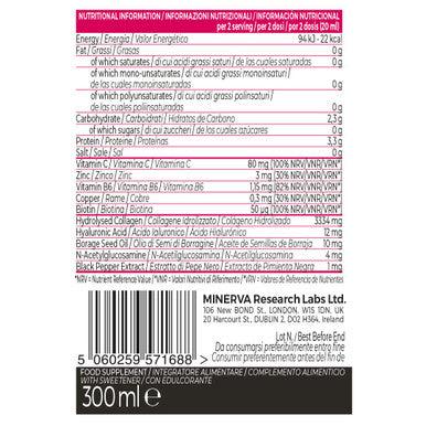 GOLD COLLAGEN Superdose Skin Care- Collagen Nutritional Supplements for Women & Men with Vitamin C Biotin Hyaluronic Acid Zinc Anti-Ageing Liquid for Hydrated Skin Hair Growth Strong Nails 300ml