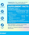 BioEmblem Vitamin D3 K2 Capsules (5000IU and 200mcg) Patented MK7 and MK4 for 3in1 Complex Support Vegetarian Vitamin D K2 Supplement for Teeth Heart Immune System NonGMO 90 Caps