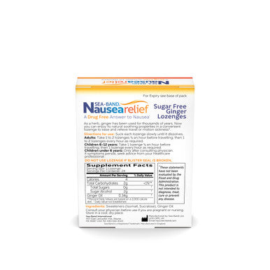 Sea-Band Motion Sickness & Nausea Relief Family Kit (1Pk Adult & 2Pk Of Child Wristbands Travel Sickness Colors May Vary & 1Pk Anti-Nausea Ginger Lozenges For Motion Sickness)