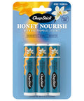 Chapstick Lip Balm Honey Nourish Moisturizing Fomula with Shea Butter and Avocado Butter Vitamin E Honey Vanilla Flavor 3CT BC .45OZ