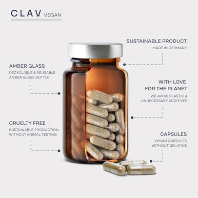 Clav Zinc Bisglycinate 25Mg - 180 Tablets (6 Months Supply) - Natural Chelated Zinc Supplement - Vegan Zinc Glycinate For Immune & Skin Support