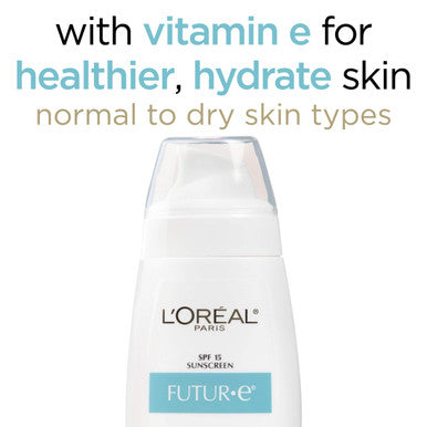 L'Oreal Paris Face Moisturizer With Spf 15 By Futur-E Day Lotion With Vitamin E For Normal To Dry Skin 4 Fl. Oz.