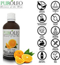 PUROLEO Sweet Orange Essential Oil, 4oz (Large Bottle) - 100% Pure Natural for Aromatherapy Diffuser