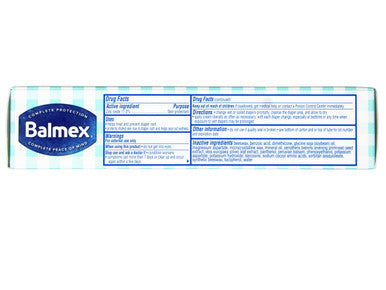 Balmex Zinc Oxide Diaper Rash Cream - 4 Oz Tube - Tube