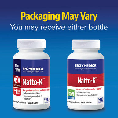 Enzymedica, Natto-K, Enzyme Support, 90 Capsules (Ffp)