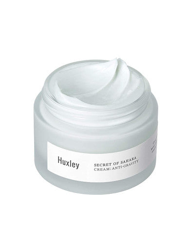 Huxley Secret of Sahara Cream Antigravity 1.69 fl. oz. Korean Antiaging Facial Cream Vitamin E F K Prickly Pear Cactus Oil and Lecithin for Improved Skin Elasticity