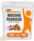 BulkSupplements Mucuna Pruriens Extract Powder - Herbal Extract Supplement, from Mucuna Pruriens Seed - - 500mg , 2000 Servings (1 Kilogram - 2.2 lbs)