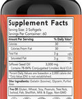CLA 3000 Supplement (180 Softgels - 3000 mg) | Conjugated Linoleic Acid from Safflower Oil | CLA Pills for Women & Men | Support Your Diet & Weight Goals* | Omega-6 Fatty Acids | by TNVitamins