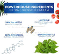 Nature'S Nutrition Prostate Supplements for Men - Support Supplement Complex with Saw Palmetto Beta Sitosterol Stinging Nettle Pumpkin Seed Lycopene Vitamin B6 E - Supports Prostate & Urinary Health - 120 Capsules