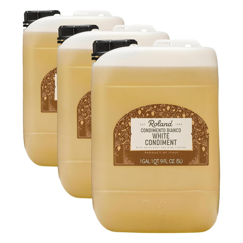 Roland Foods Condimento Bianco with Balsamic Vinegar of Modena, White Vinegar, 5-Liter Jug
