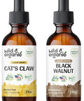 Wild & Organic Cat'S Claw Tincture 2 Fl Oz & Black Walnut Tincture 2 Fl Oz