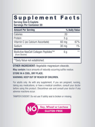 Neocell Super Collagen Type 1 and 3 plus Vitamin C Tablets 120 Count