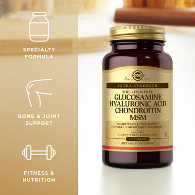 Solgar Glucosamine Hyaluronic Acid Chondroitin Msm - 120 Tablets Pack Of 2 - Promotes Healthy Joints Supports Comfortable Movement - Non-Gmo Gluten Free - 80 Total Servings