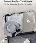 Foxfine Portable Sound Machine Travel White Noise Machine With 30 Soothing Sounds Timer & Memory For Sleeping Baby Adults White