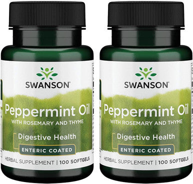 Swanson Peppermint Oil Combination 100 Sgels (2 Pack)