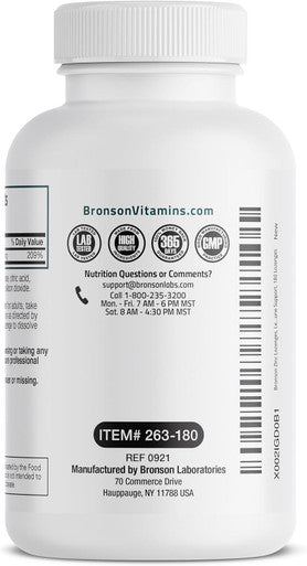 Bronson Zinc Lozenges Antioxidant & Immune Support Supplement Lemon Flavored, 180 Chewable Tablets