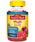 Nature Made Multi For Him Multivitamin For Men For Energy Metabolism Support Mens Multivitamins 70 Gummy Vitamins And Minerals 35 Day Supply