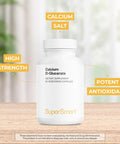 Supersmart Calcium DGlucarate 1500 mg Per Day Antioxidant Detox Supplement NonGMO Gluten Free 90 Vegetarian Capsules