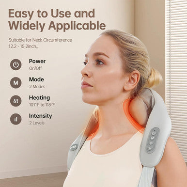 Joroto Neck Massager For Pain Relief Deep Tissue Updated 8D Cordless Neck Shoulder Back Massager With Heat For Neck Back Shoulder Leg Electric Kneading Massager Pillow Birthday Christmas Gifts