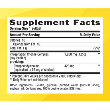 Country Life - Phosphatidyl Choline Complex 1200 Mg - 200 Softgels