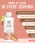 Maryruth Organics Vegan Lysine Supplement by | Ultra Absorption | Lysine 500mg | Collagen Formation Support | Immune Support Supplement | Health & Wellness | Non GMO | Gluten | 30 Servings