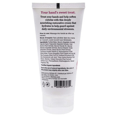 DERMA E Rosehip and Almond Anti-Aging Shea Hand and Cuticle Cream Vegan Collagen, Retinol and Vitamin E Moisturizer for Dry Skin Cruelty Free Hand Lotion, 2 oz