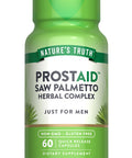 Nature's Truth Prostate Support Supplement for Men | with Saw Palmetto, Pygeum, Stinging Nettle | 60 Herbal Complex Capsules | Non-GMO & Gluten Free