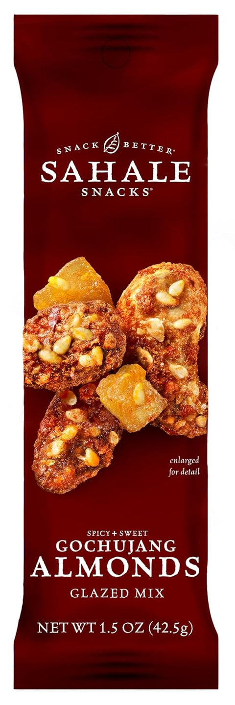 Sahale Snacks Maple Pecans Glazed Mix, 4 oz Pouches (6 Packs) Dry-Roasted, Deluxe Mixed Nuts with Cherries, Apples, Maple, and Cinnamon - Non-GMO, Kosher, and Certified Gluten-Free Snacks