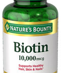 Nature's Bounty Biotin 10 000 Mcg 250 Rapid Release Softgels